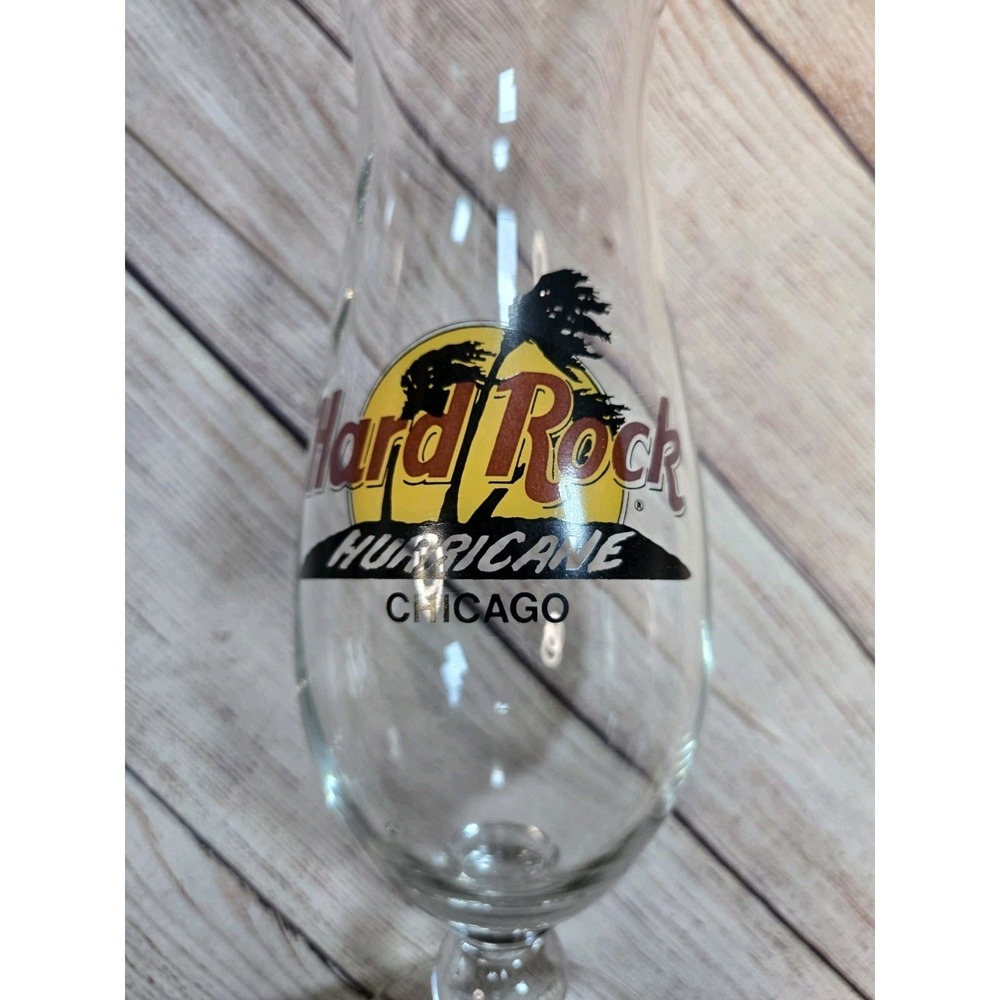 Hard Rock Cafe Hurricane Glass Chicago Collectible Drinkware Windy City - Picture 2 of 5